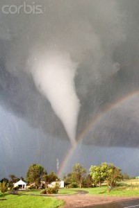 Tornado over Farmhouse in Kansas